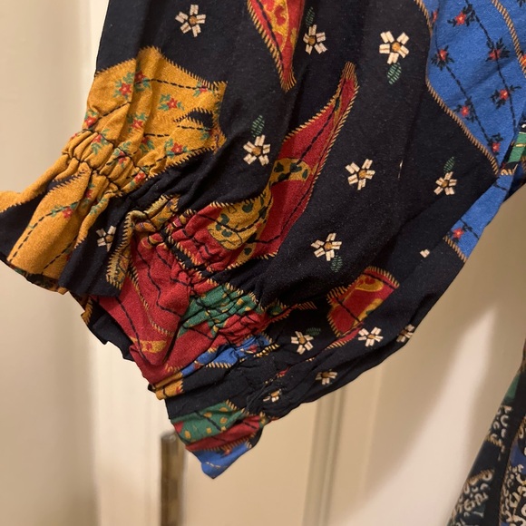 Farm Rio Tropical Banana Minidress with Sleeves - Picture 10 of 11